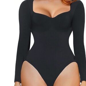 Sophisticated Black Long Sleeve Bodysuit